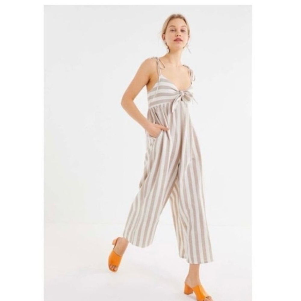 Urban Outfitters strip Janie stripe wide leg jumpsuit
